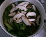 チンゲン菜 椎茸だけで 簡単 中華スープ作り方3写真