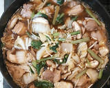 簡単　子供が喜ぶ鶏もも肉と白菜のみぞれ鍋作り方14写真