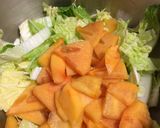 男の手料理♪富有柿と白菜deサラダ作り方5写真