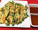 簡単！豆乳とニラのチヂミ！水煮大豆入り作り方4写真