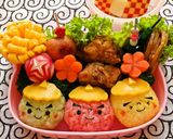 節分 簡単 キャラ弁＊小鬼のトリオ作り方9写真