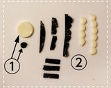 キャラ弁・かんたん☆海のなかまたち☆作り方1写真
