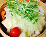 味噌ドレで〜焼豆腐・ササミの温野菜サラダ作り方7写真