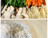豚ロースの野菜巻き黒胡麻味噌作り方1写真