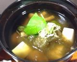 なめことお豆腐のすまし汁作り方4写真