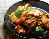 胸肉と柿の甘酢あん作り方7写真