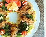 クリスマスリースお好み焼☆お好み焼アート作り方2写真