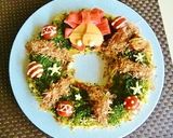クリスマスリースお好み焼☆お好み焼アート作り方4写真