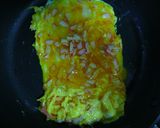20㎝のフライパン！卵1個かにかま卵焼き作り方4写真