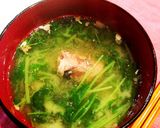 鯖缶のお味噌汁*里芋、水菜入り作り方7写真