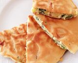 簡単♡ほうれん草とハムチーズのパンケーキ作り方8写真