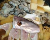 牡蠣とハゲの鍋 薬味はナベ猿君で♪作り方2写真
