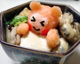 牡蠣とハゲの鍋 薬味はナベ猿君で♪作り方4写真