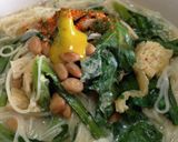 春菊と納豆の卵とじにゅうめん作り方6写真
