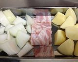 じゃがいも、ベーコン、玉ねぎの炒め煮作り方1写真