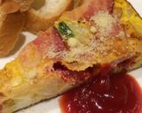 残り野菜とベーコンのオープンオムレツ作り方7写真