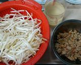 もやしのひき肉あんかけ作り方1写真