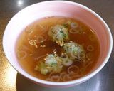 残った餃子のタネ（具）で中華風スープ♪作り方7写真