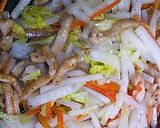 ◇白菜と大根＊鶏むね肉の甘酢炒め◇作り方5写真