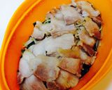 塩豚(豚バラ肉)ともやしとニラの蒸し煮作り方3写真