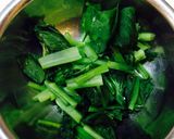 小松菜と鶏皮の辛子醤油和え作り方6写真