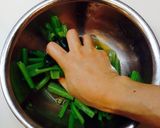 小松菜と鶏皮の辛子醤油和え作り方8写真