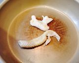 小松菜と鶏皮の辛子醤油和え作り方4写真