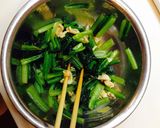 小松菜と鶏皮の辛子醤油和え作り方9写真