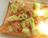 ごま香る❀ねぎ味噌おかかトースト作り方5写真