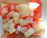 トマト×玉葱のおかか醤油トースト作り方3写真