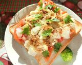 トマト×玉葱のおかか醤油トースト作り方6写真