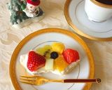 バウムクーヘンのXmasリースケーキ作り方5写真