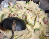 白菜・ベーコンの豆乳クリーム煮（中華）作り方4写真