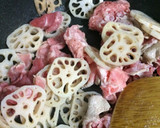 蓮根と茸と豚肉炒め作り方2写真