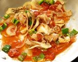 豚肉とピーマンのトマトパスタ作り方4写真