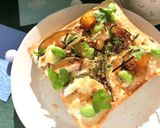 南瓜×枝豆のミルキー和トースト作り方6写真