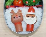 クリスマス　サンタ＆トナカイ　キャラ弁作り方9写真