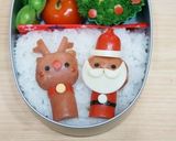 クリスマス　サンタ＆トナカイ　キャラ弁作り方10写真
