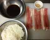 簡単!肉巻おにぎり作り方1写真