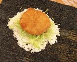 超簡単♪カツサンド風おにぎらず作り方4写真