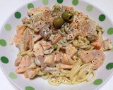 柿の甘みが優しい！柿の柚子胡椒マヨパスタ作り方6写真