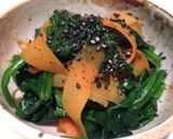 ピラピラにんじんとほうれん草の油炒め作り方3写真