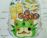 妖怪ウォッチ キャラ弁★トゲニャン作り方3写真