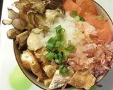 おろしたっぷり　揚げ＊舞茸＊トマトの丼作り方12写真