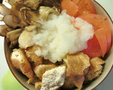 おろしたっぷり　揚げ＊舞茸＊トマトの丼作り方11写真