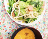 すき焼きみたい☆焼きうどんを卵につけて☆作り方3写真