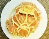 進撃の巨人お好み焼きアート☆超大型巨人作り方4写真