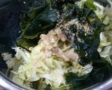 キャベツとわかめの胡麻ポン酢♬作り方3写真