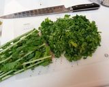 大根の葉(かぶらの葉でもOK)の炒めもの作り方1写真
