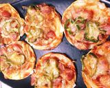 余った餃子の皮で☆ミニピザ！簡単！作り方7写真